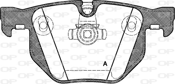 OPEN PARTS Комплект тормозных колодок, дисковый тормоз BPA0381.60